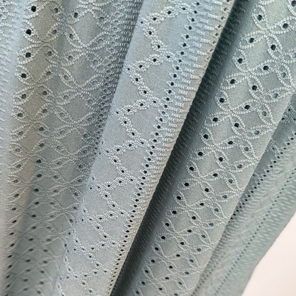 CUPSHE Sage Green Eyelet Mini Dress Size Large - Picture 6 of 14